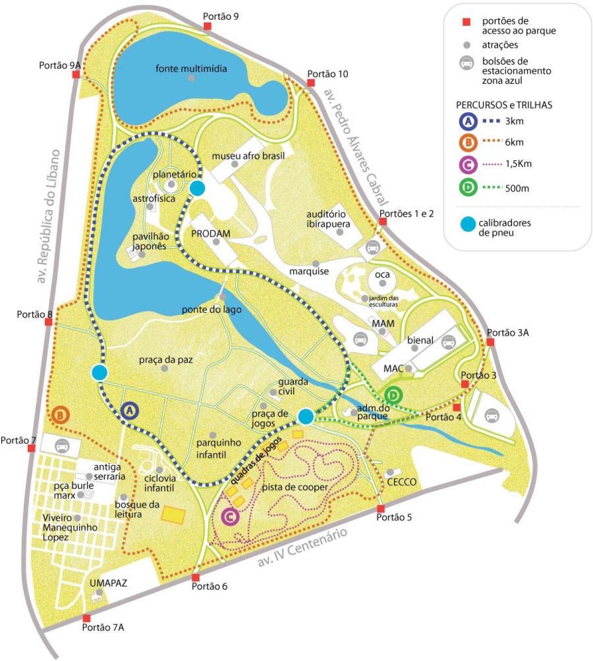 지도 Ibirapuera park
