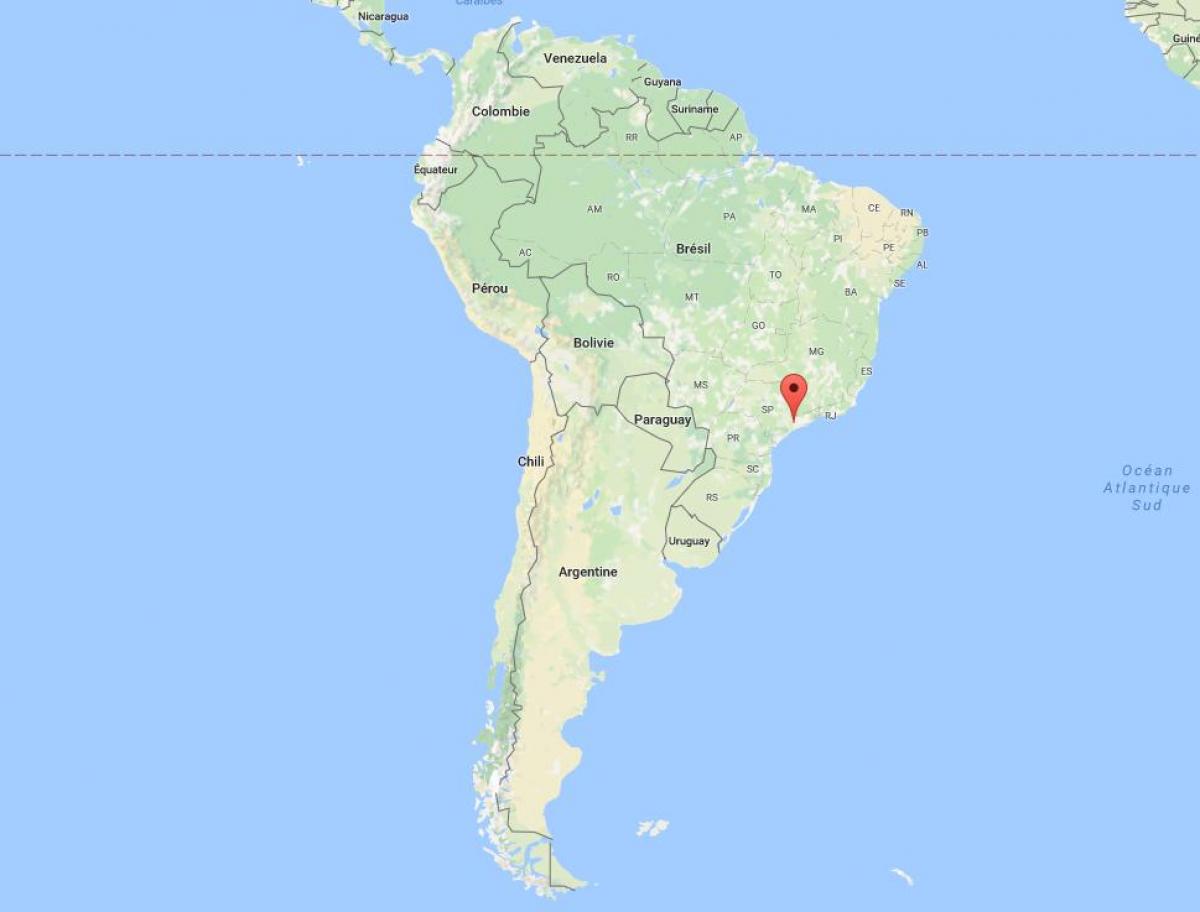 지도 상파울루에서 남아메리카