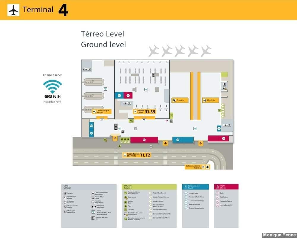지도 국제 공항-상파울루스 터미널 4