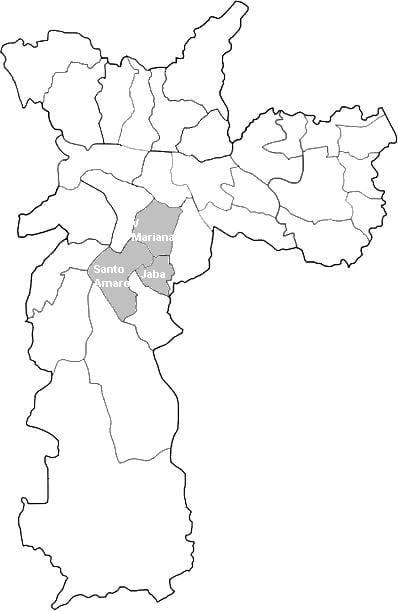 지도의 영역 Centro-Sul São Paulo