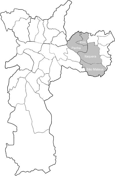 지도의 영역 Leste1São Paulo