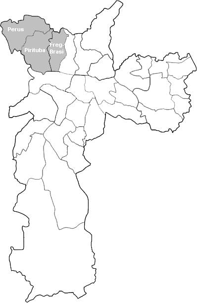 지도의 영역 Noroeste São Paulo