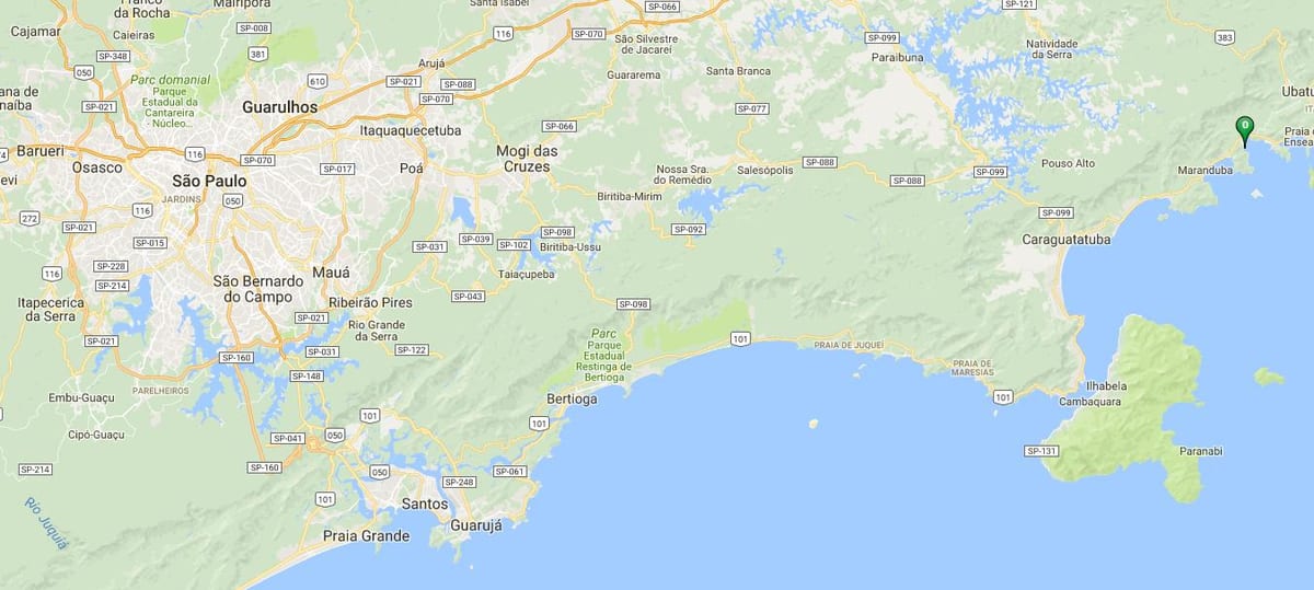 지도 버멜하 비치 do Sul