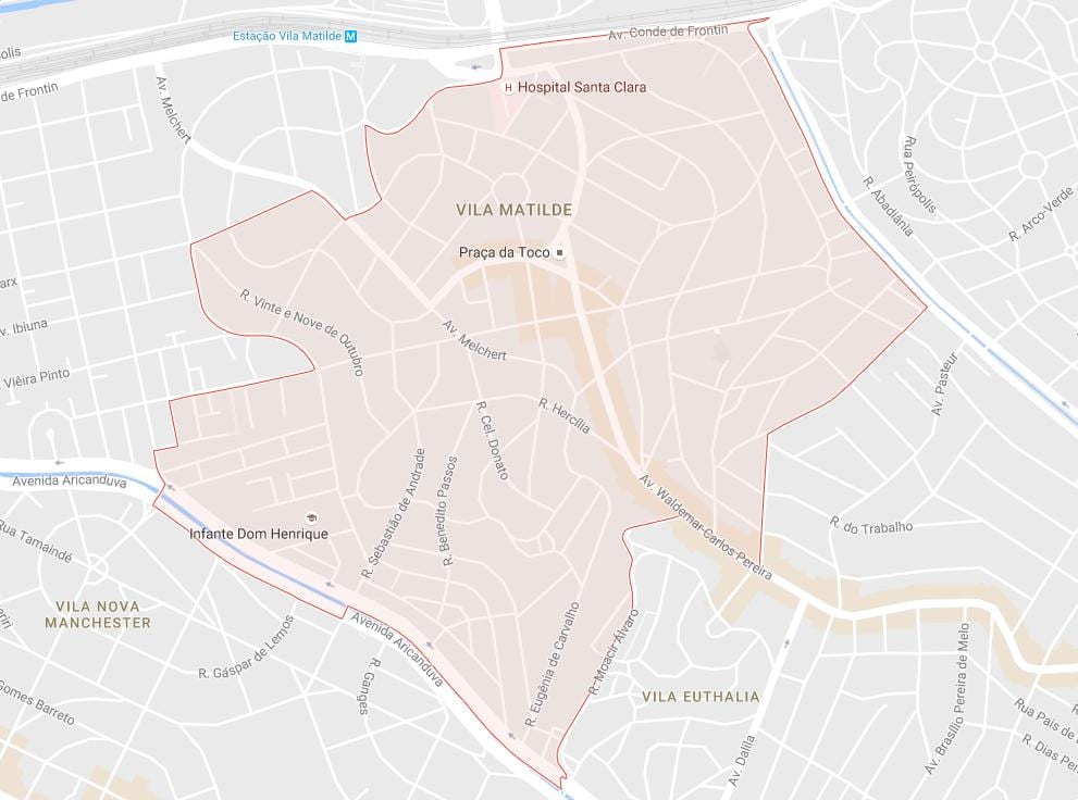 지도 빌라 디 포넨테,부르라마코 동상 São Paulo
