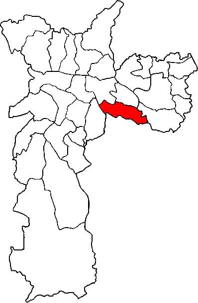 지도 빌라 프루덴테 sub-현 São Paulo
