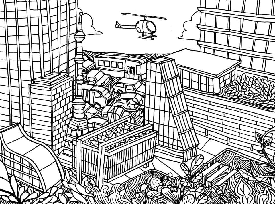 지도 상 파울로의 색상-Paulista Avenue