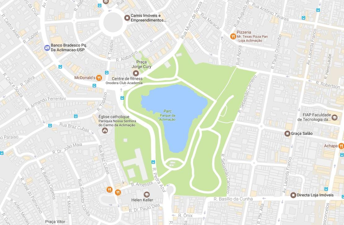 공원의 지도 적응 São Paulo