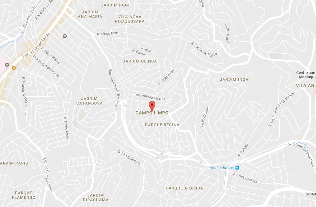 지도의 캄포 림포 São Paulo