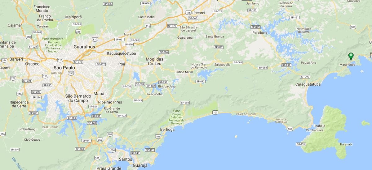 지도의 해변 Oeste
