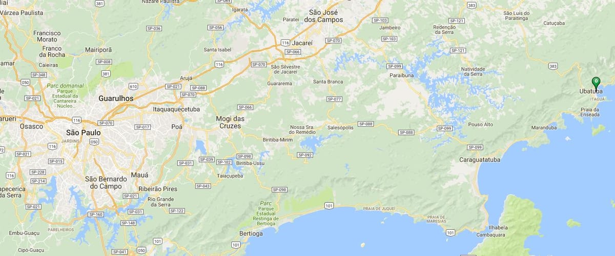 지도의 해변 크루 제 이루