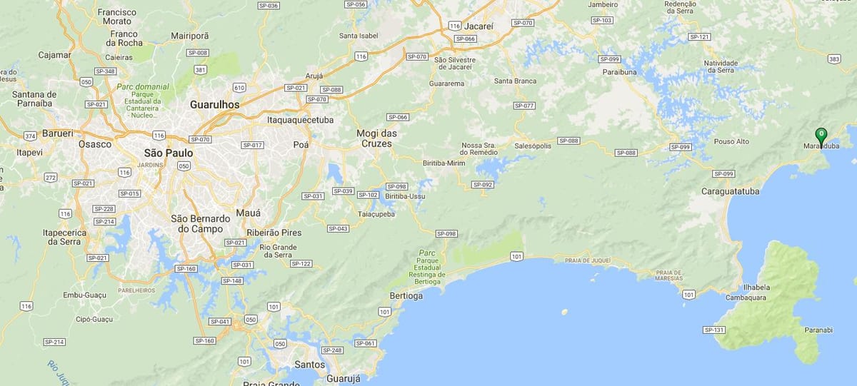 지도의 해변 Maranduba