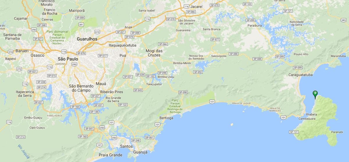 지도의 해변 Ponta 아제다