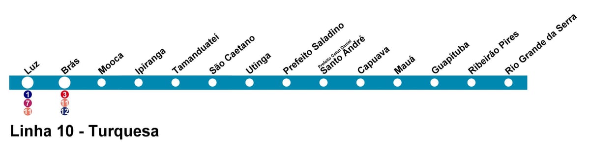 의 지도다.São Paulo-Line10-석