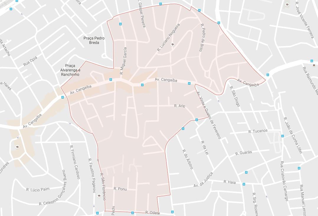 지도 Cangaíba São Paulo