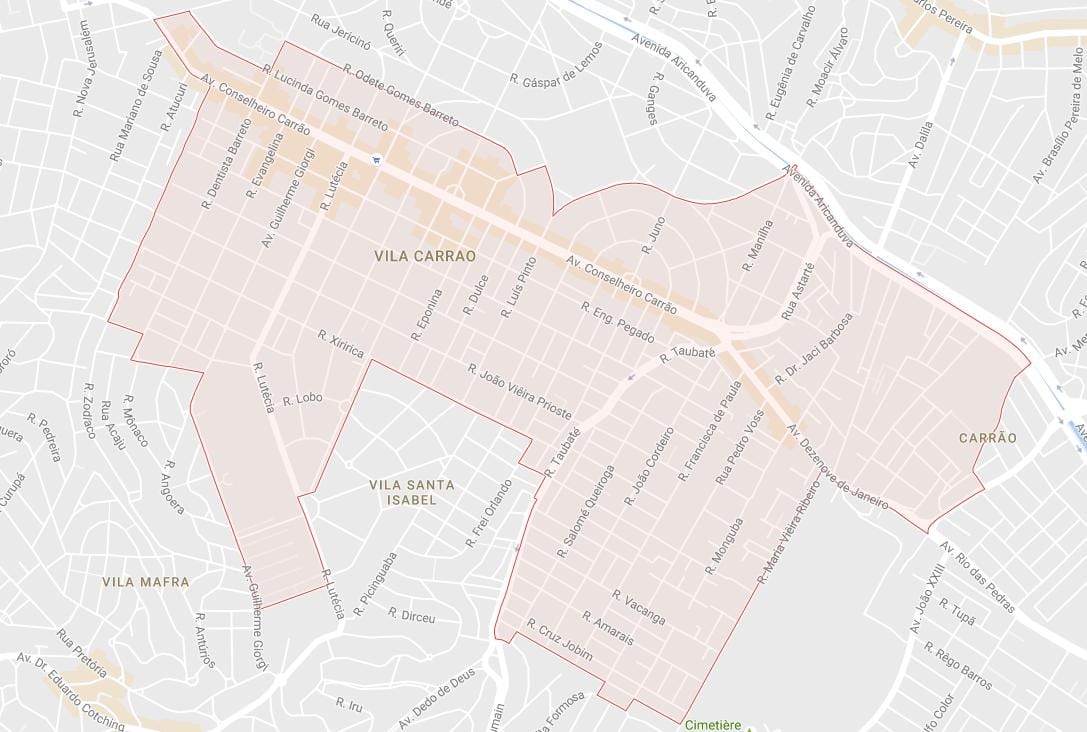 지도 Carrão São Paulo