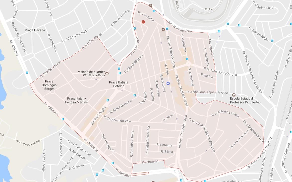 지도 Cidade Dutra São Paulo
