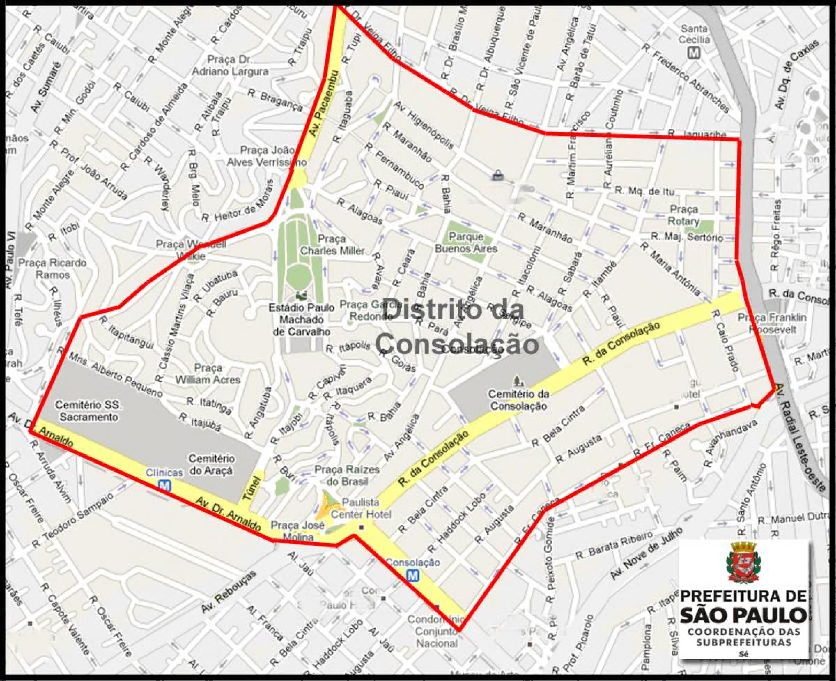 지도 Consolação São Paulo