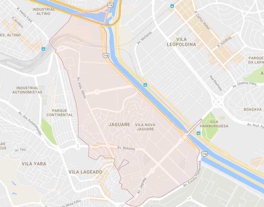 지도 Jaguaré São Paulo