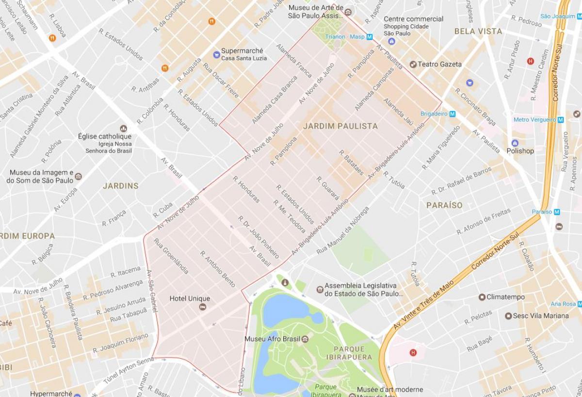 지도 Jardim Paulista São Paulo