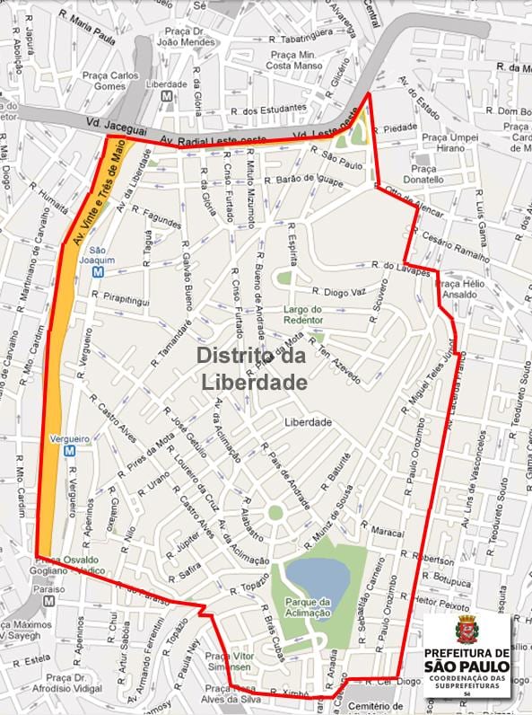 지도 Liberdade São Paulo