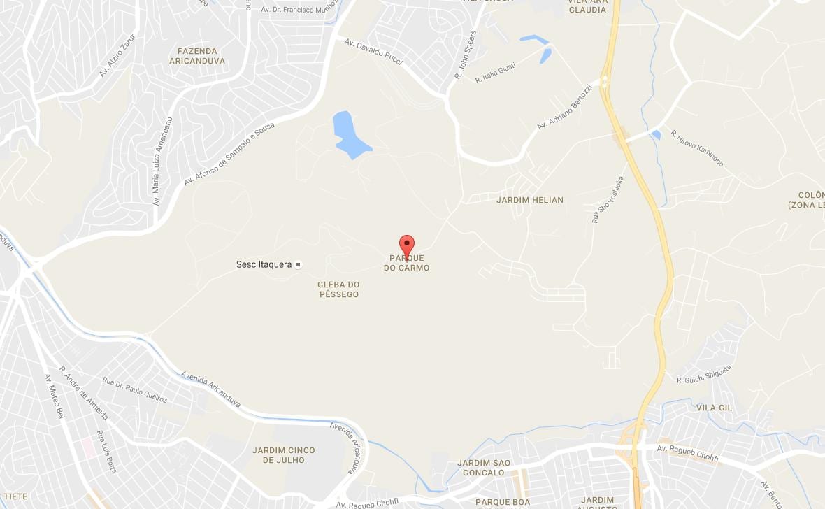 지도 Parque do Carmo São Paulo