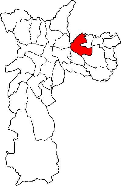 지도 Penha sub-현 São Paulo
