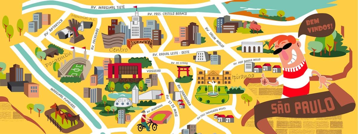 지도 São Paulo 디자인