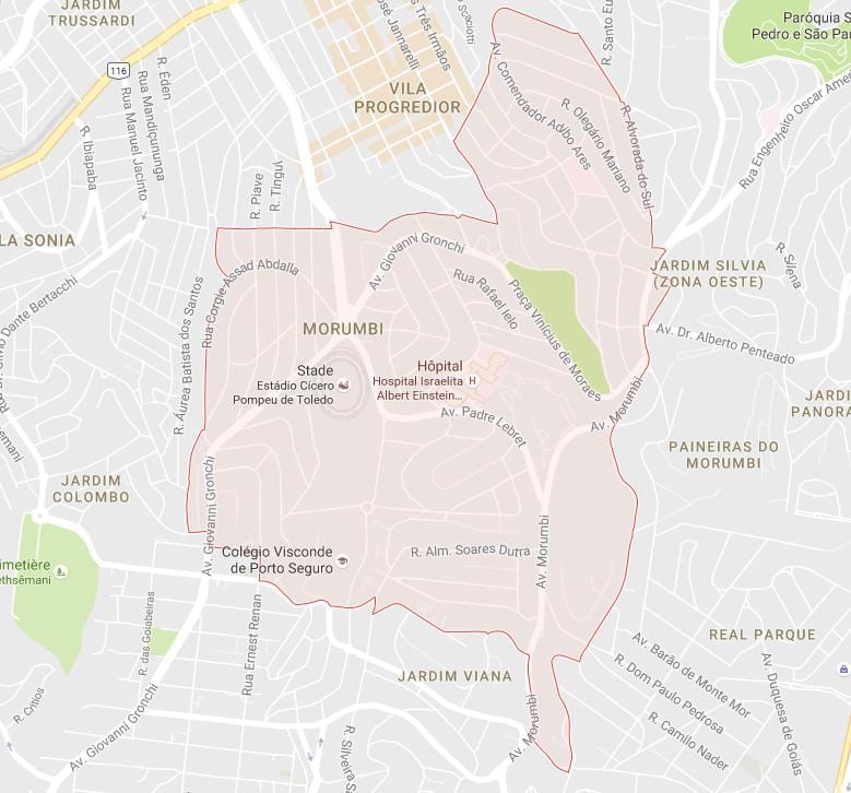 지도 São Paulo Morumbi