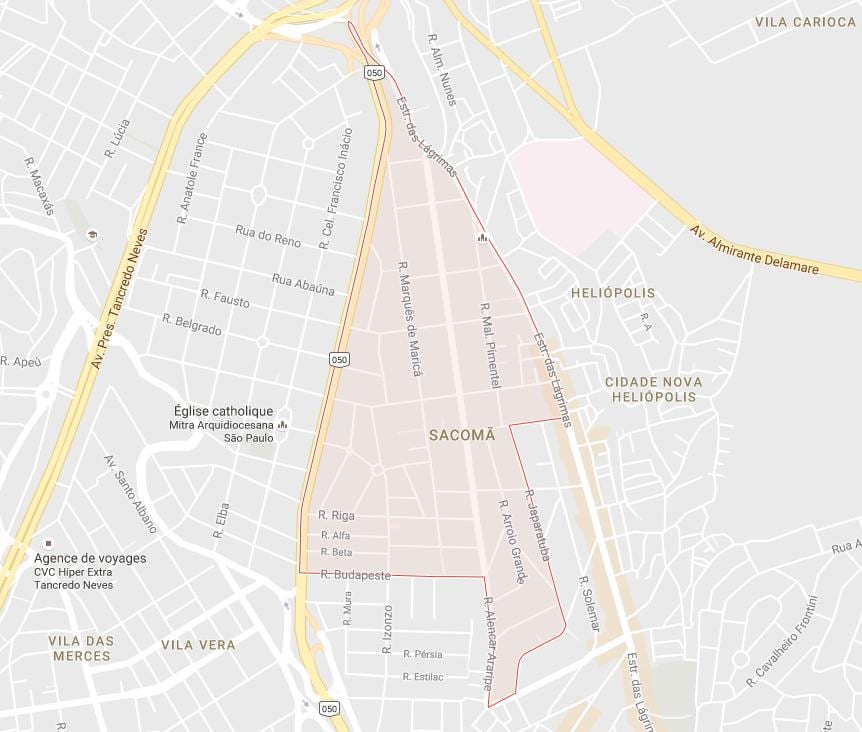 지도 Sacomã São Paulo