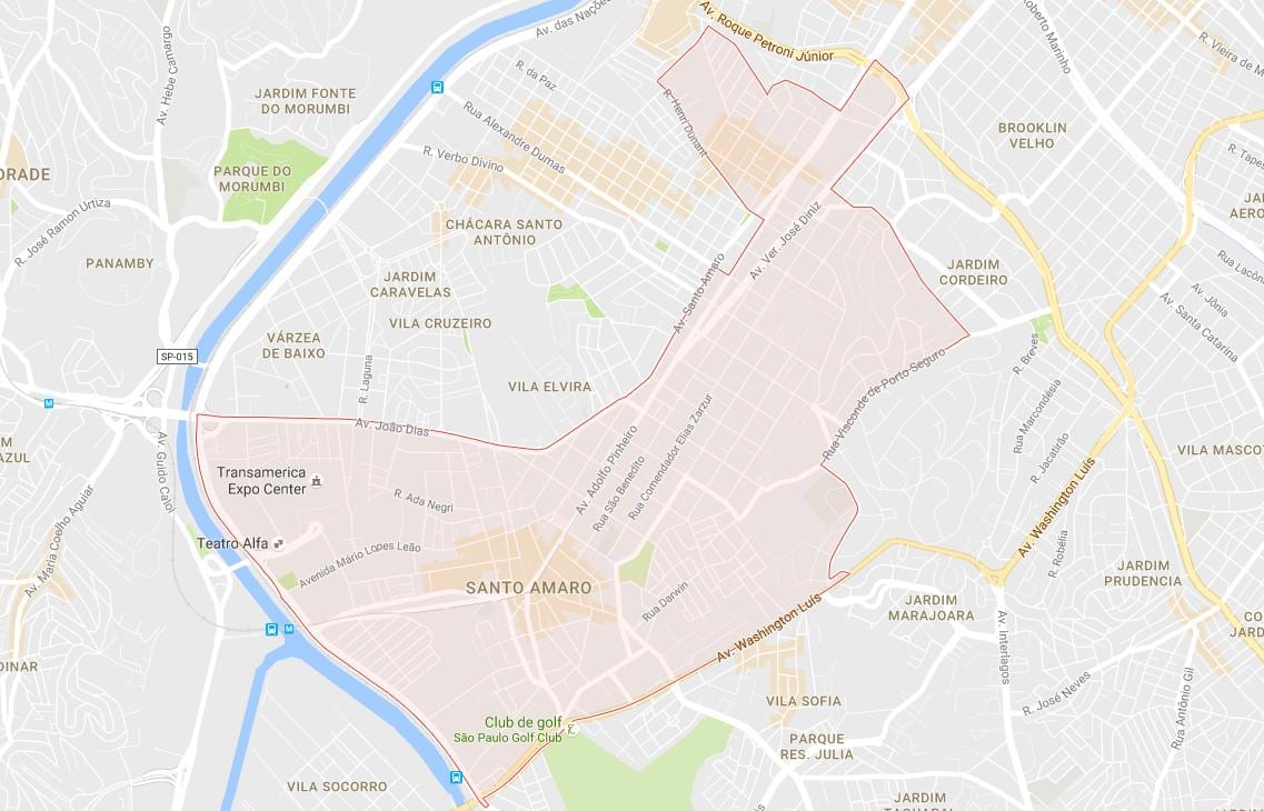 지도 Santo Amaro São Paulo