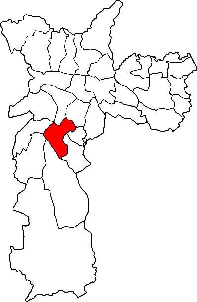 지도 Santo Amaro sub-현 São Paulo