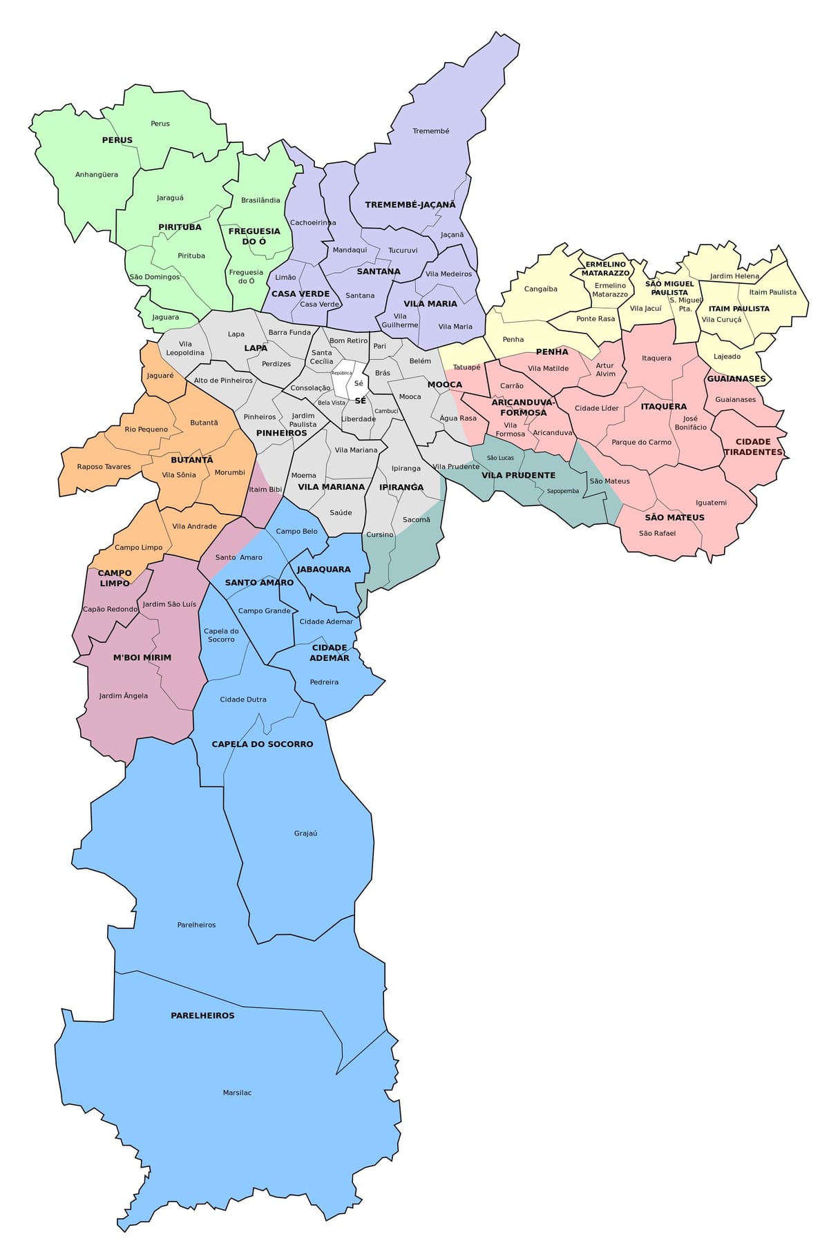 지도 zonas SP