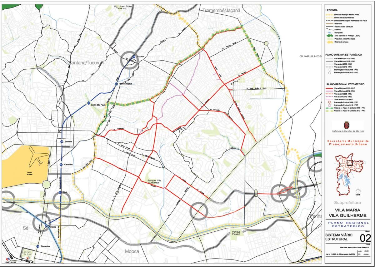 지도의 빌라 마리아 상파울루-도로
