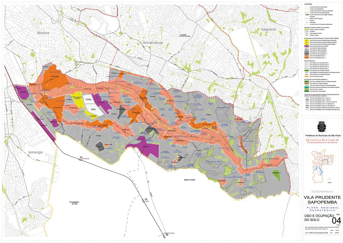 지도 빌라 프루덴테 상파울루-직업의 토양