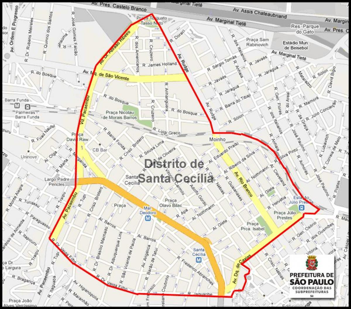 지도의 산타 Cecília São Paulo