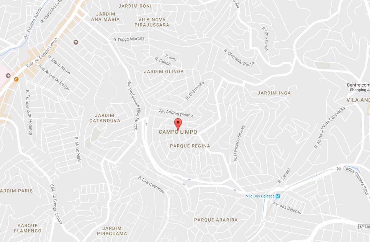 지도의 캄포 림포 São Paulo