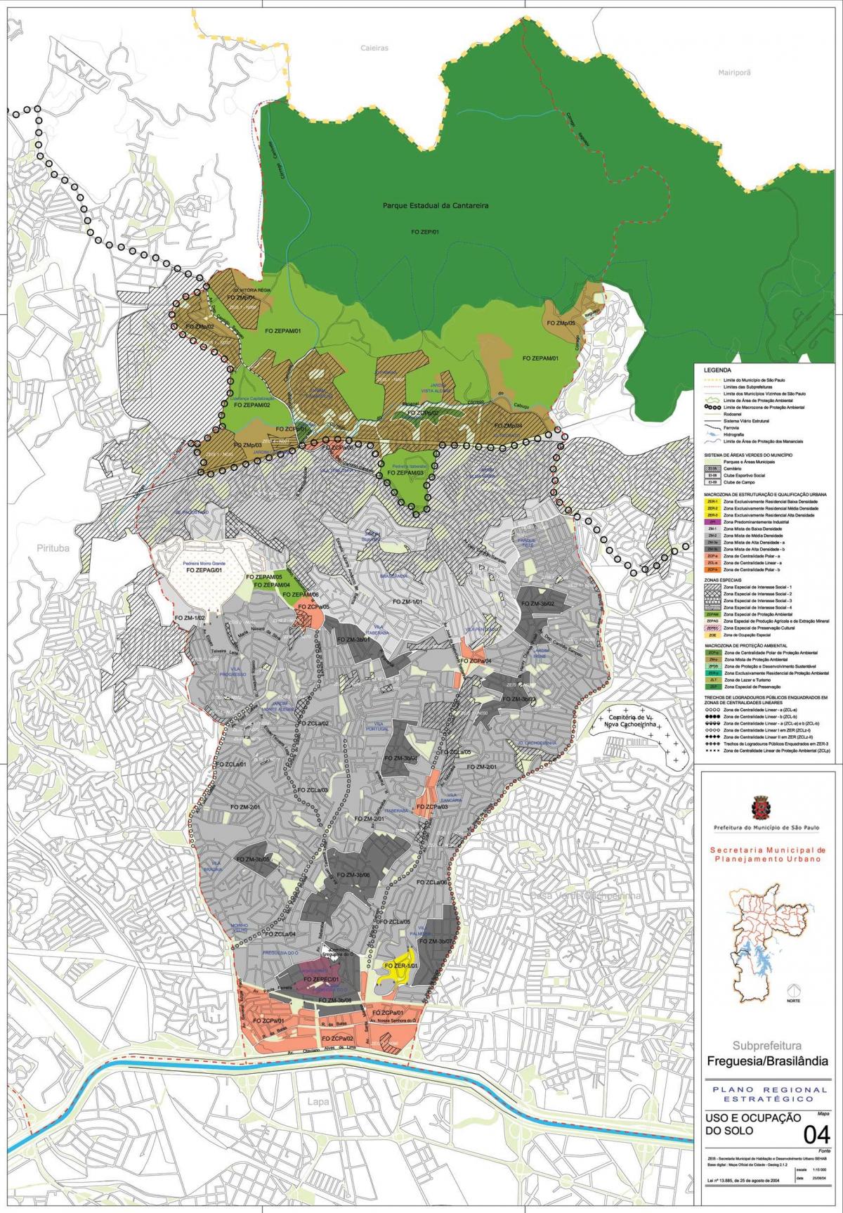 지도 프레구에시지-상파울루-직업의 토양