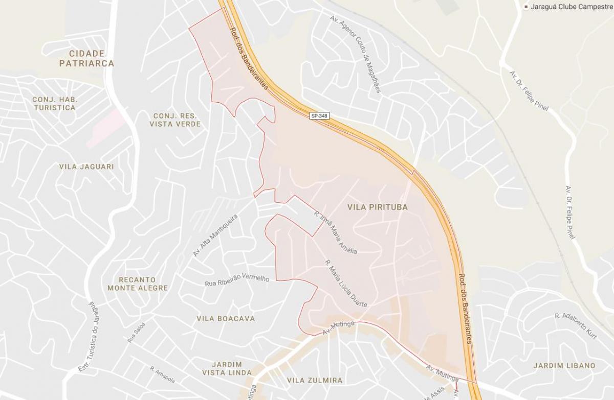 지도의 피리투바자라 São Paulo
