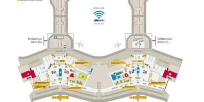 지도 국제 공항 São Paulo Guarulhos-터미널의 1 등 2
