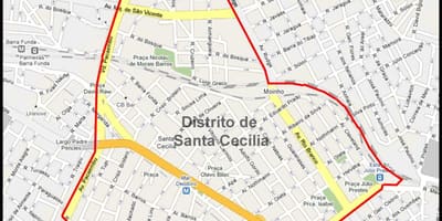 지도의 산타 Cecília São Paulo