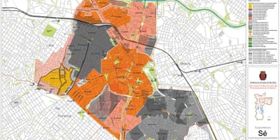 지도의 세 São Paulo-직업의 토양