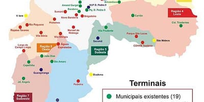 지도 터미널 버스의 São Paulo
