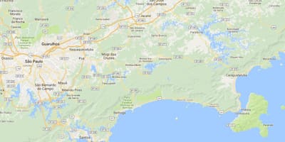지도의 해변 산타 리타