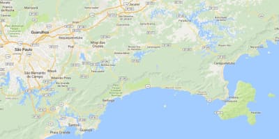 지도의 해변 Barra Seca