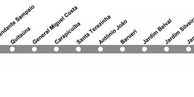 의 지도다.São Paulo-Line10-다이아몬드