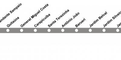의 지도다.São Paulo-Line10-다이아몬드