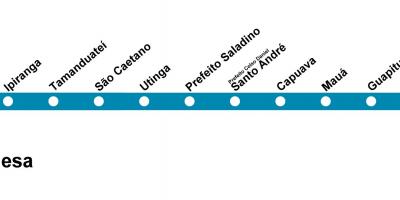 의 지도다.São Paulo-Line10-석