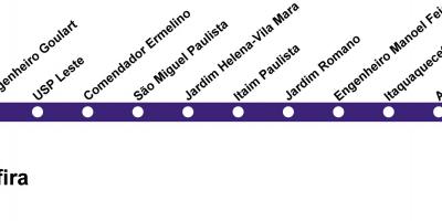 의 지도다.São Paulo-선 12-Sapphire