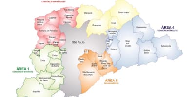 지도 Concessão Áreas RMSP