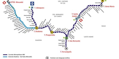 지도 corredor metropolitano ABD